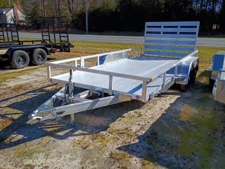 New 2025 Sure-Trac 23376 7x16 alum/alum Utility Trailer