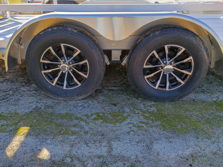 New 2025 Sure-Trac 23376 7x16 alum/alum Utility Trailer