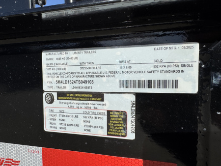 New 2026 Liberty LD16 14K Dump Trailer