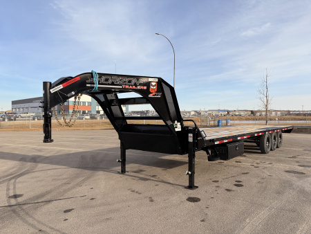 New 2026 Horizon Trailers FHZ 102''X 30' LOW-PRO GOOSE W/8' RAMPS 21000 GVWR Flatbed Trailer