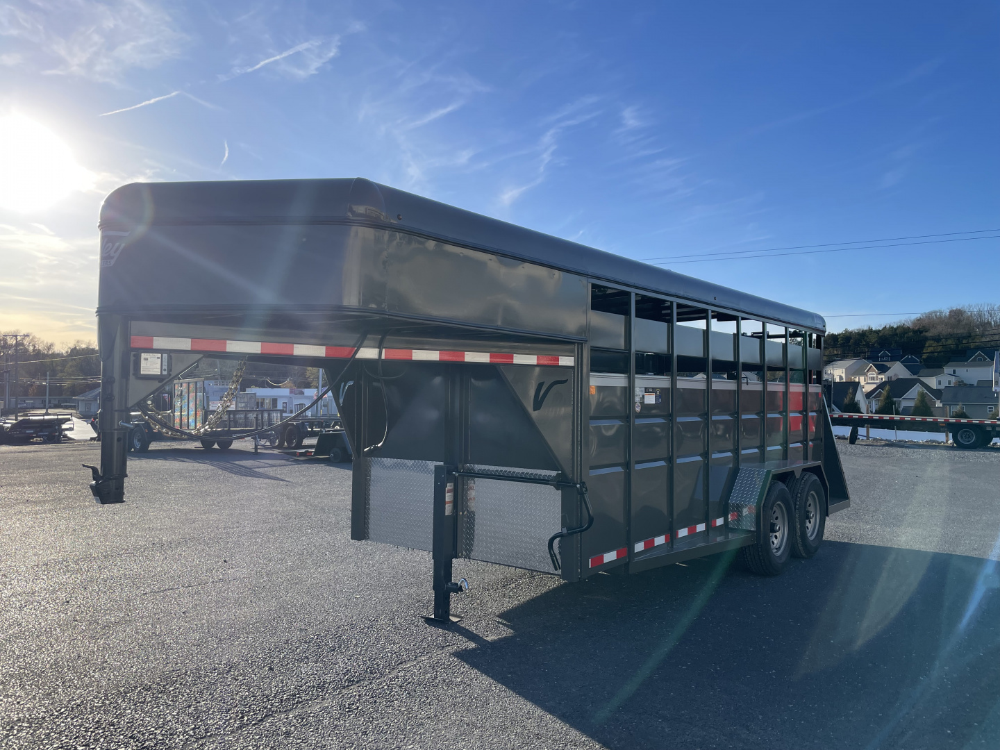 New 2026 Valley 6'8"X16'X6'6" Gooseneck Steel Stock Trailer