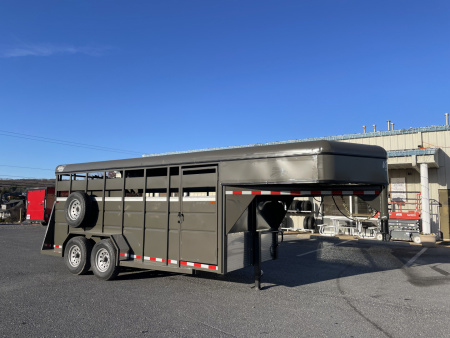 New 2026 Valley 6'8 X16'X6'6  Gooseneck Steel Stock Trailer