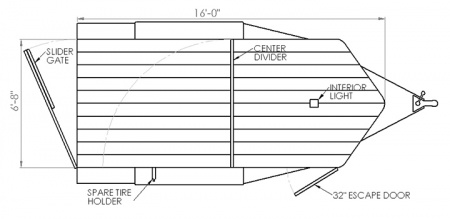 New 2026 Valley 6'8"X16'X6'6" Steel Stock Trailer