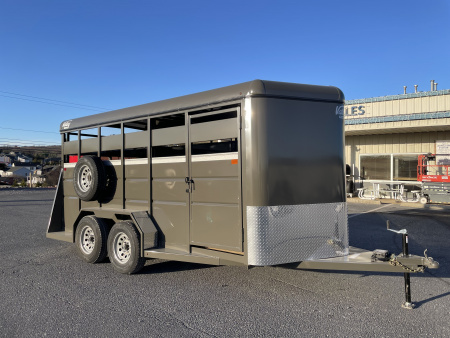 New 2026 Valley 6'8 X16'X6'6  Steel Stock Trailer