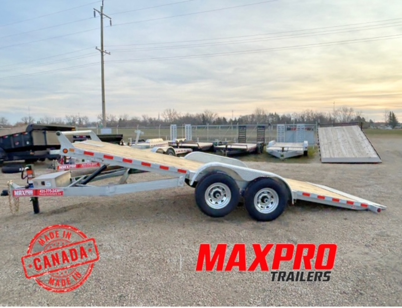 New 2026 Canada Trailers 20ft Galvanized Tilt Trailer GVWR: 15,120 LBS