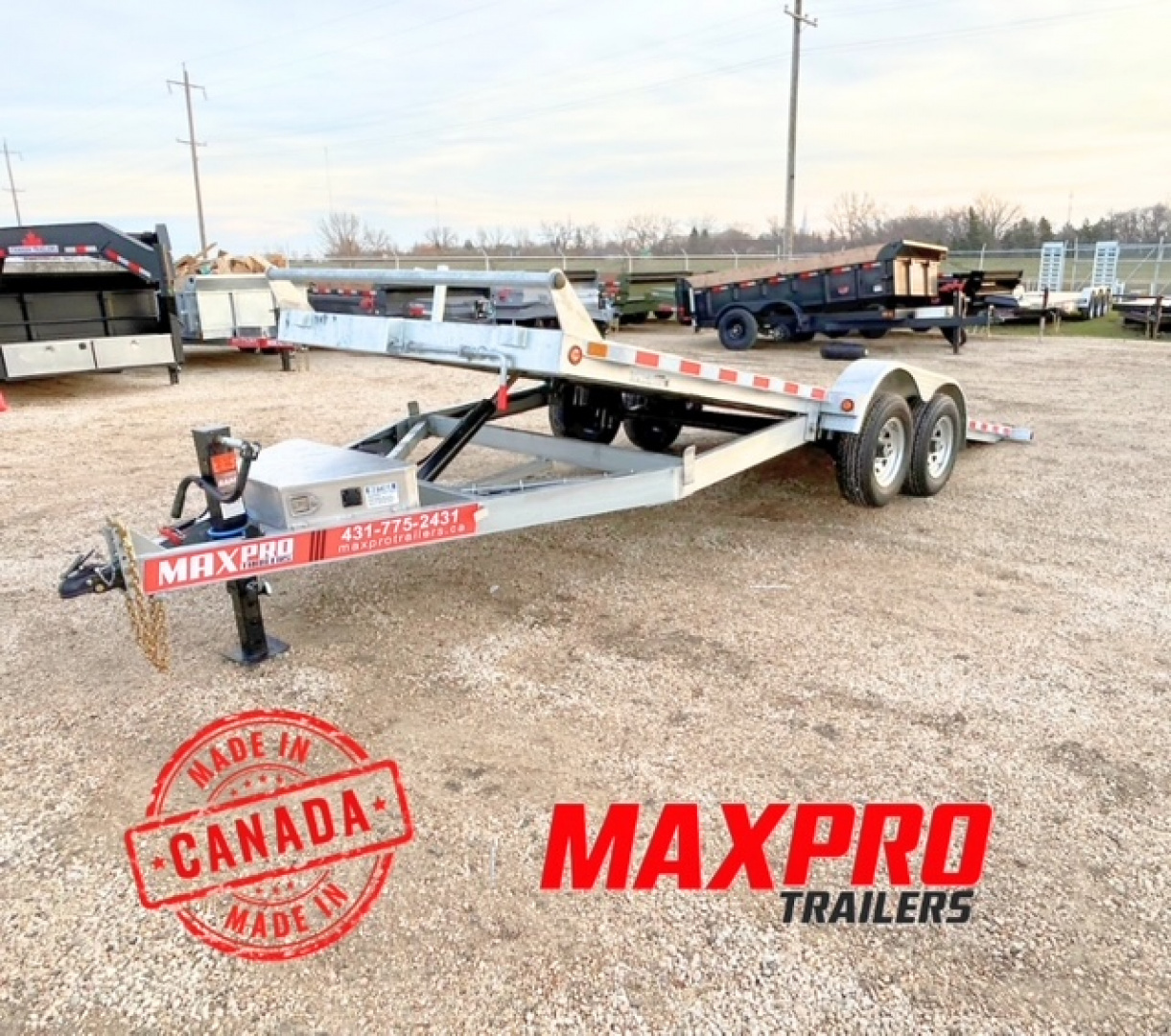 New 2026 Canada Trailers 20 ft Galvanized Tilt Trailer GVWR: 9,900 LBS