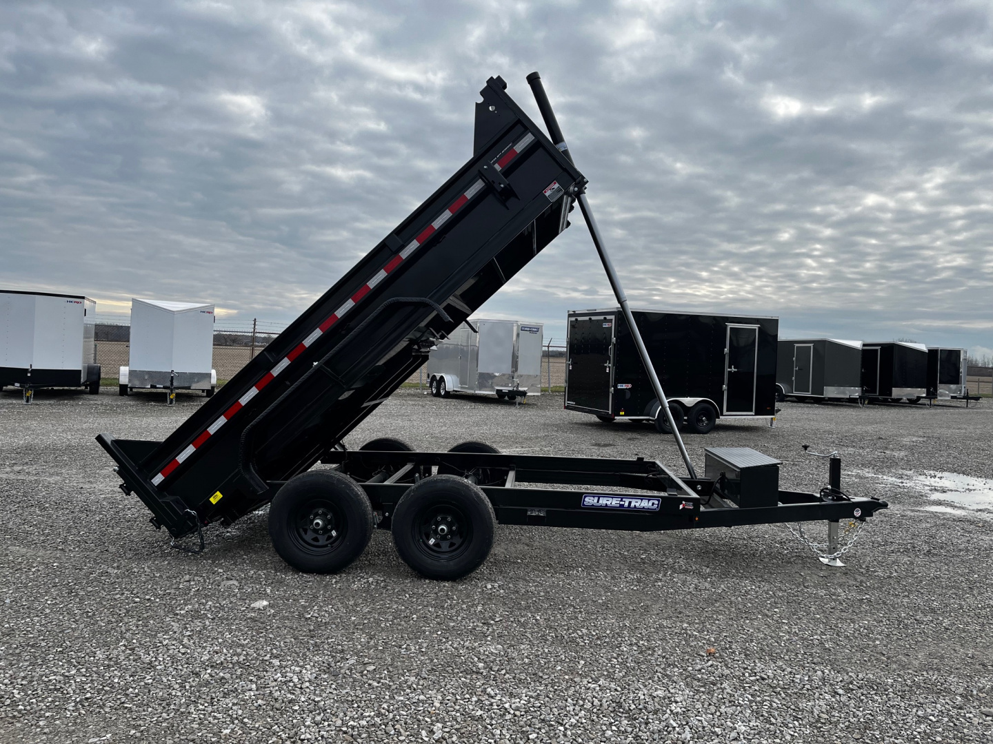 New 2026 Sure-Trac 72"x12 10K Telescopic Dump Trailer
