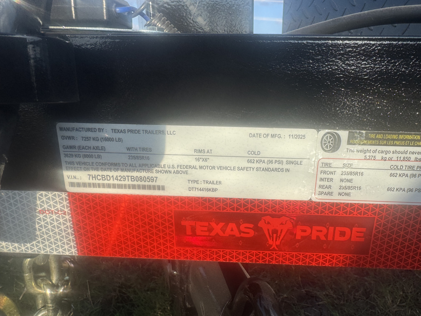 New 2025 Texas Pride Trailers DT714416KBP Dump Trailer
