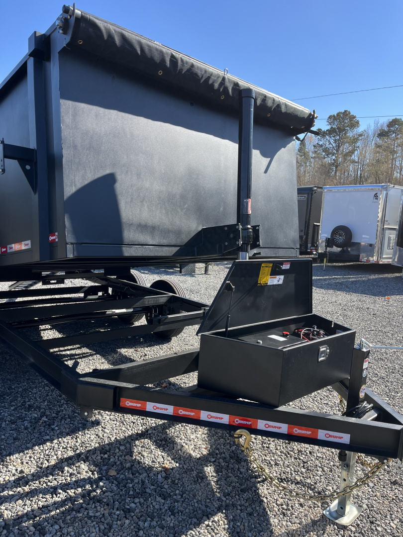 New 2026 U-Dump 7x14 Dump Trailer With 48" Sides, 14K GVWR, Weekend Rebel Series, Flat Black