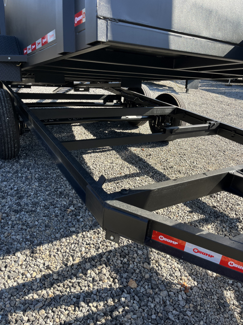 New 2026 U-Dump 7x14 Dump Trailer With 48" Sides, 14K GVWR, Weekend Rebel Series, Flat Black