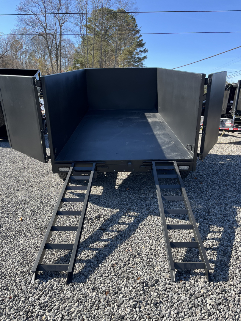 New 2026 U-Dump 7x14 Dump Trailer With 48" Sides, 14K GVWR, Weekend Rebel Series, Flat Black
