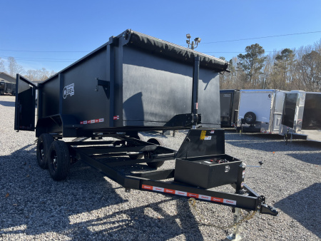 New 2026 U-Dump 7x14 Dump Trailer With 48  Sides, 14K GVWR, Weekend Rebel Series, Flat Black