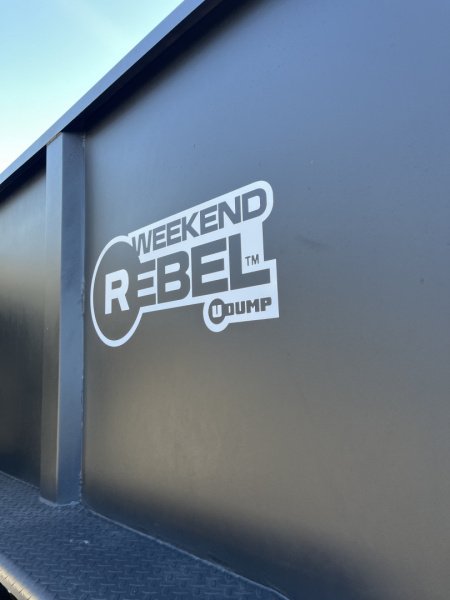 New 2026 U-Dump 7x14 Dump Trailer With 48" Sides, 14K GVWR, Weekend Rebel Series, Flat Black