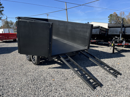 New 2026 U-Dump 7x14 Dump Trailer With 48" Sides, 14K GVWR, Weekend Rebel Series, Flat Black