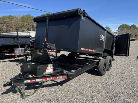 New 2026 U-Dump 7x14 Dump Trailer With 48" Sides, 14K GVWR, Weekend Rebel Series, Flat Black