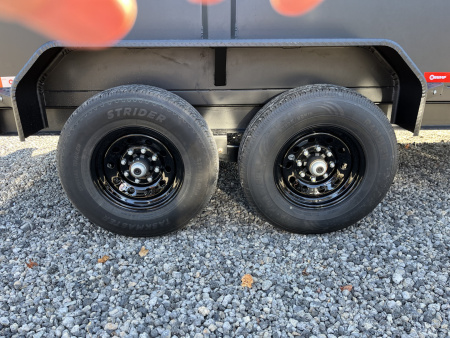 New 2026 U-Dump 7x14 Dump Trailer With 48" Sides, 14K GVWR, Weekend Rebel Series, Flat Black