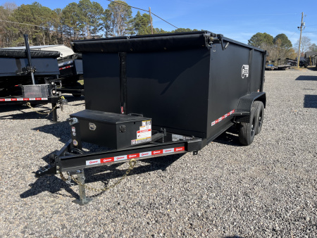 New 2026 U-Dump 7x14 Dump Trailer With 48" Sides, 14K GVWR, Weekend Rebel Series, Flat Black