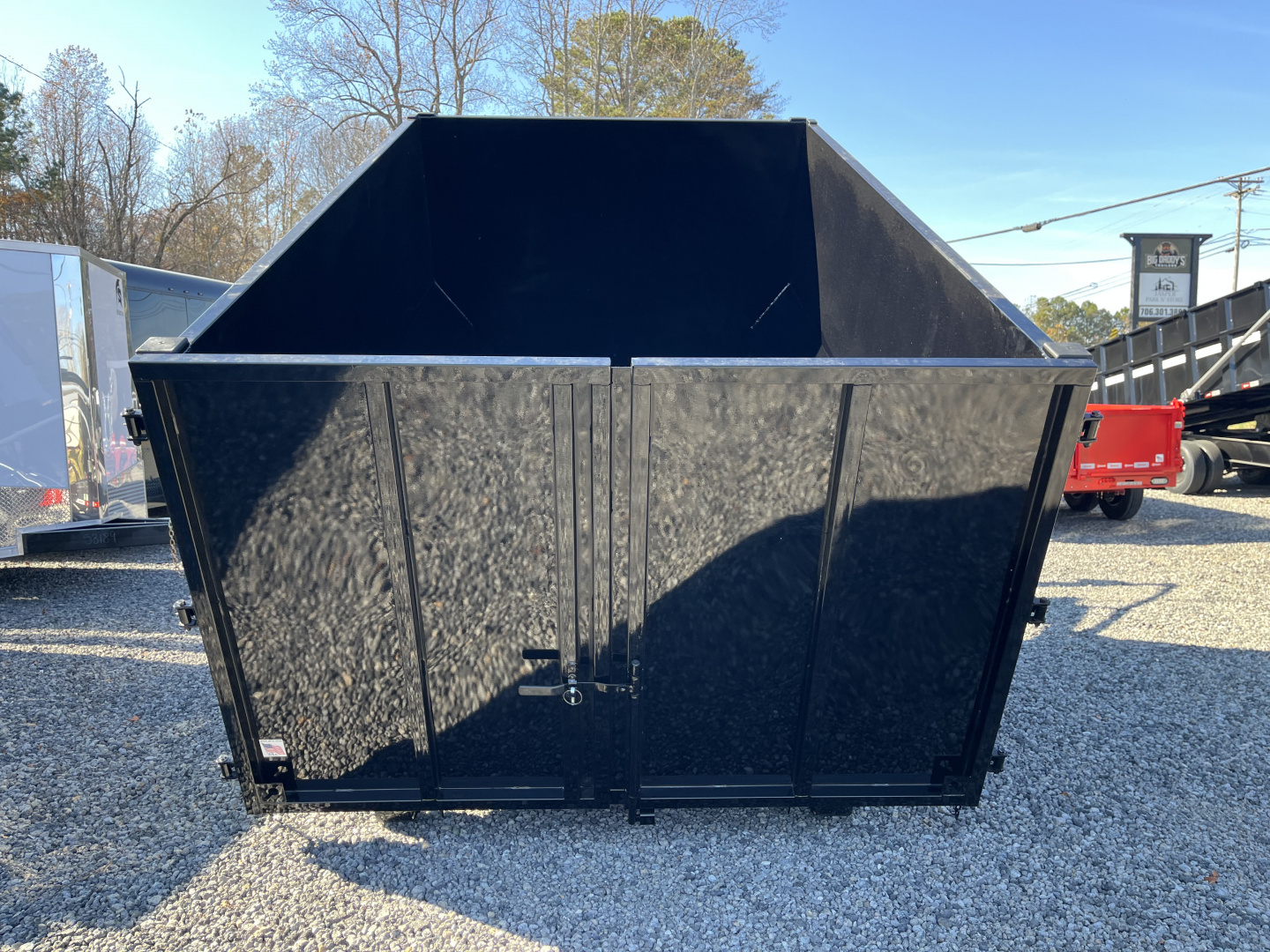 New 2026 U-Dump 14' Roll Off Dumpster Dump Trailer, 16 Yard Dumpster Included, 16K GVWR