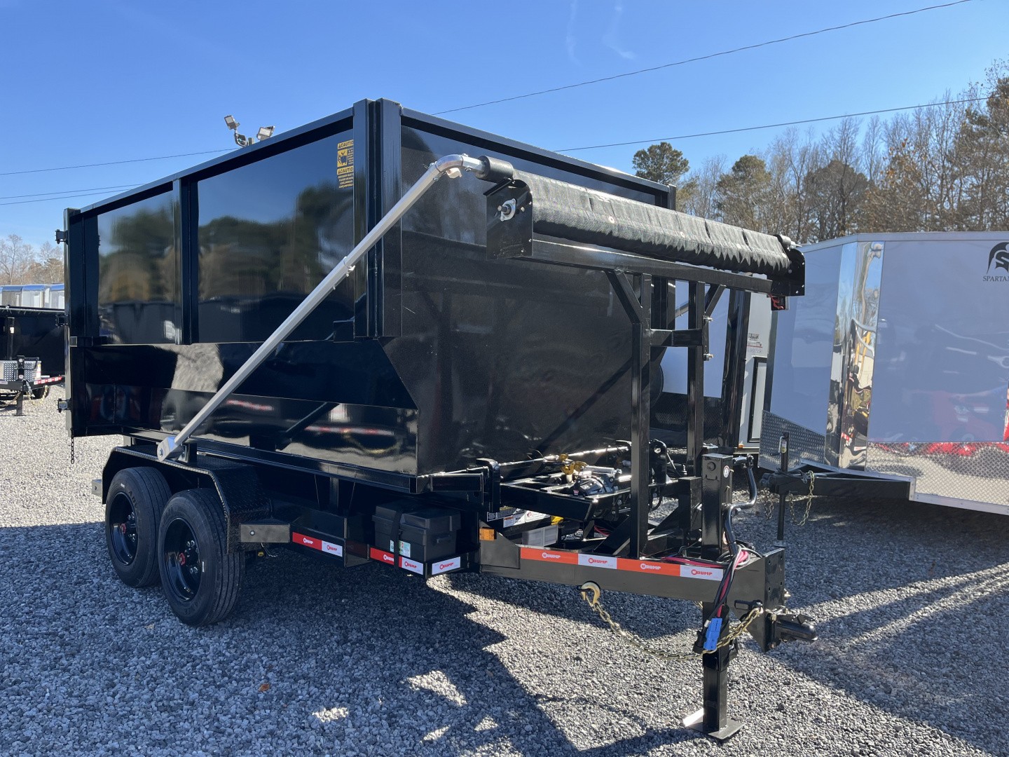 New 2026 U-Dump 14' Roll Off Dumpster Dump Trailer, 16 Yard Dumpster Included, 16K GVWR