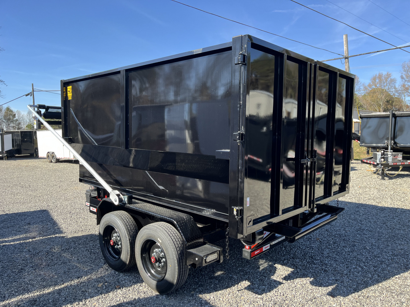 New 2026 U-Dump 14' Roll Off Dumpster Dump Trailer, 16 Yard Dumpster Included, 16K GVWR