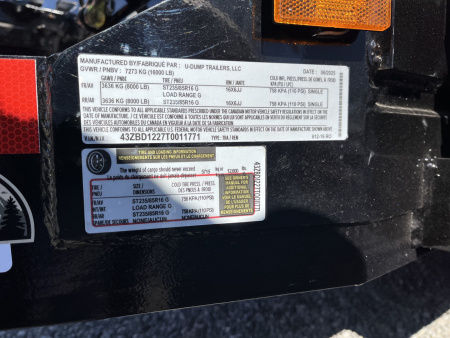 New 2026 U-Dump 14' Roll Off Dumpster Dump Trailer, 16 Yard Dumpster Included, 16K GVWR