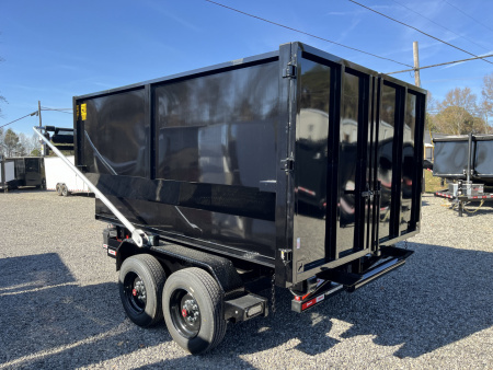 New 2026 U-Dump 14' Roll Off Dumpster Dump Trailer, 16 Yard Dumpster Included, 16K GVWR