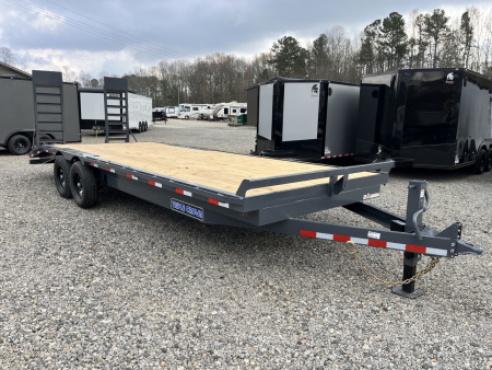 New 2026 Triple Crown 8.5x24, Heavy Duty Deckover Equipment Trailer, 4' Dovetail, 14K GVWR