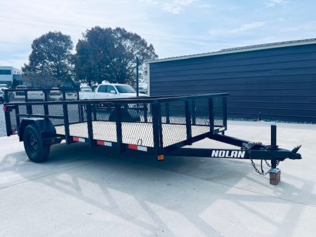 New 2026 Nolan 6X14 Landscape Utility Trailer w/2ft Mesh 3K