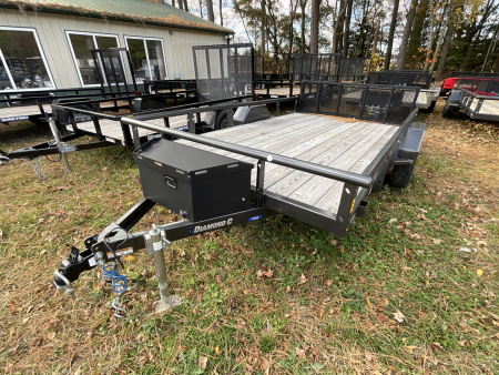 New 2025 Diamond C Trailers 23162 gray 83”x 12‘ PSA Utility Trailer