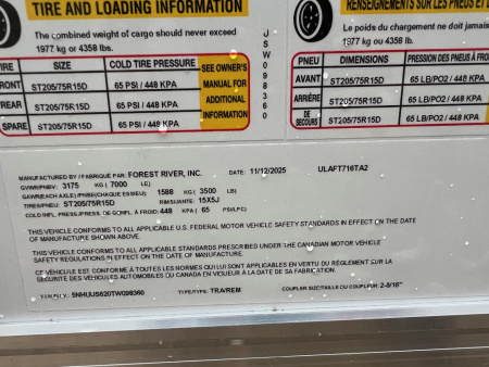 New 2026 US CARGO 7.5 x 16 UTV Enclosed Trailer Cargo / Enclosed Trailer