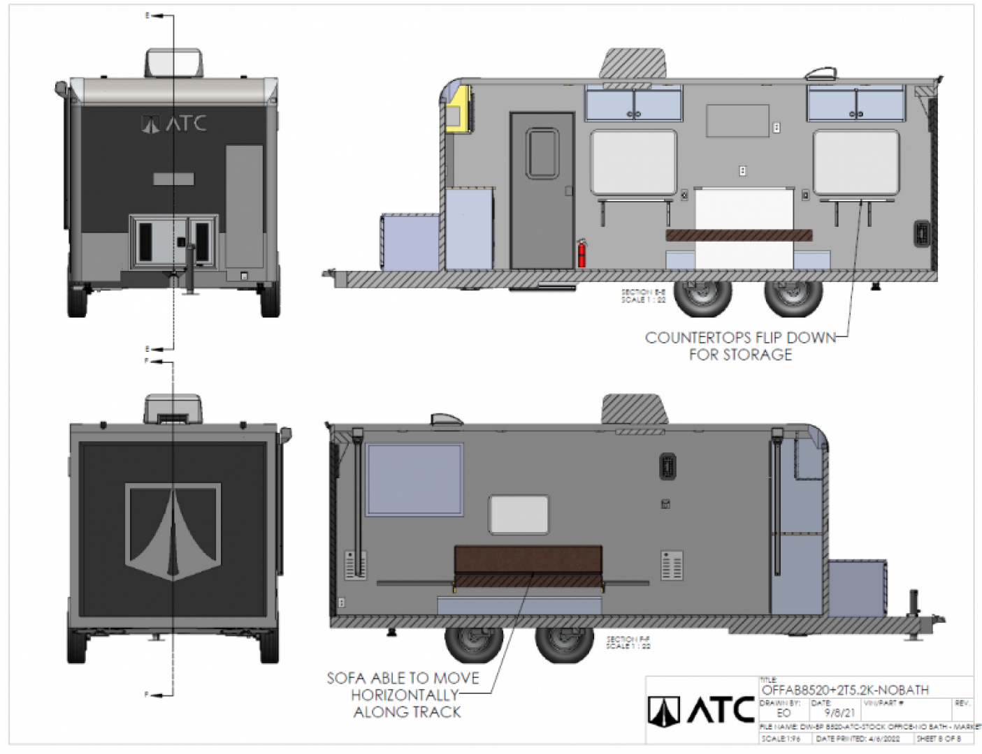 New 2024 ATC 20 FT MOBILE OFFICE TRAILER COMMAND CENTER