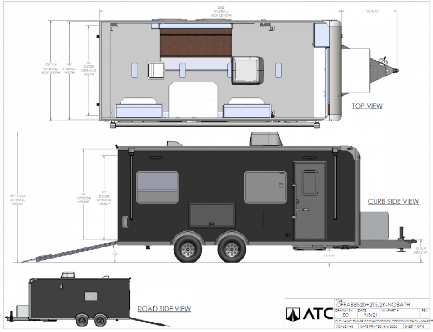 New 2024 ATC 20 FT MOBILE OFFICE TRAILER COMMAND CENTER