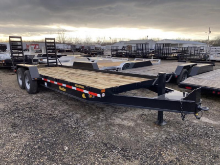 New 2025 Winston 7 TON 7 X 18 FT SKID STEER TRAILER SPRING ASSIST RAMPS