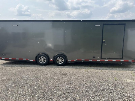 New 2023 ATC 8.5 X 28 FT CAR HAULER ROM500 WITH BLACK OUT KIT