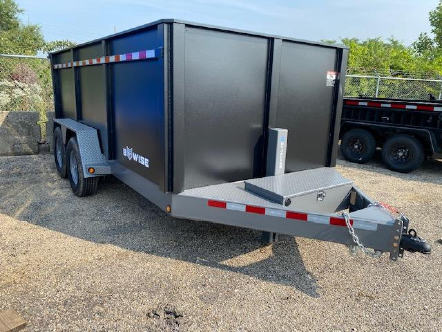 New 2023 BWISE 14 FT HIGH SIDE DUMP TRAILER