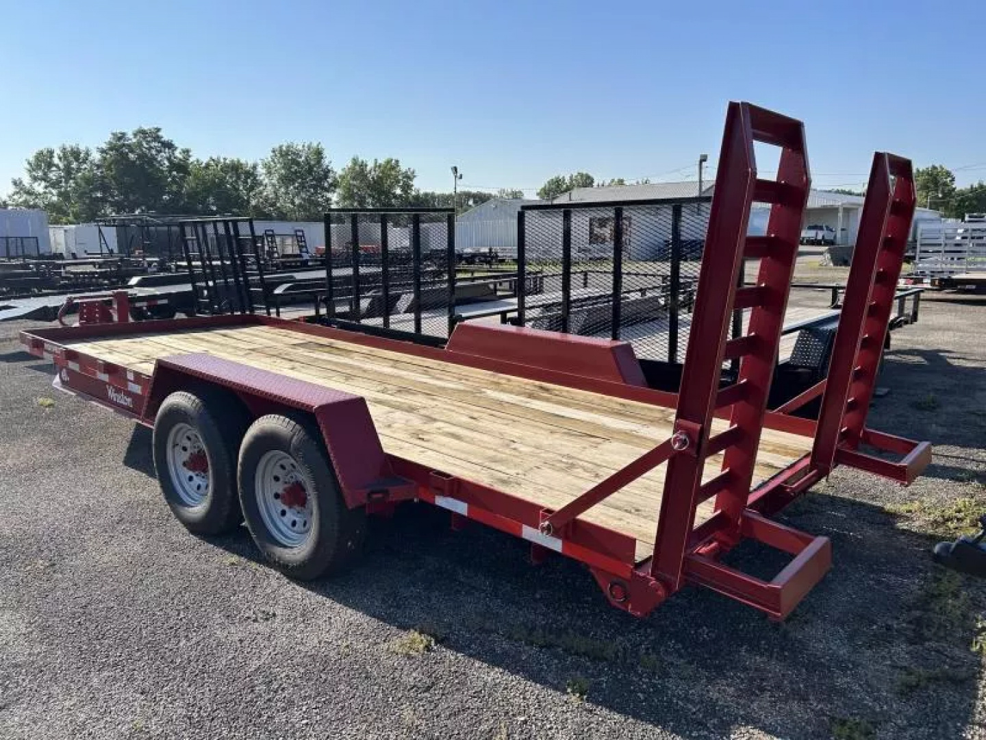 New 2026 Winston 7 TON 7 X 18 FT SKID STEER TRAILER SPRING ASSIST RAMPS
