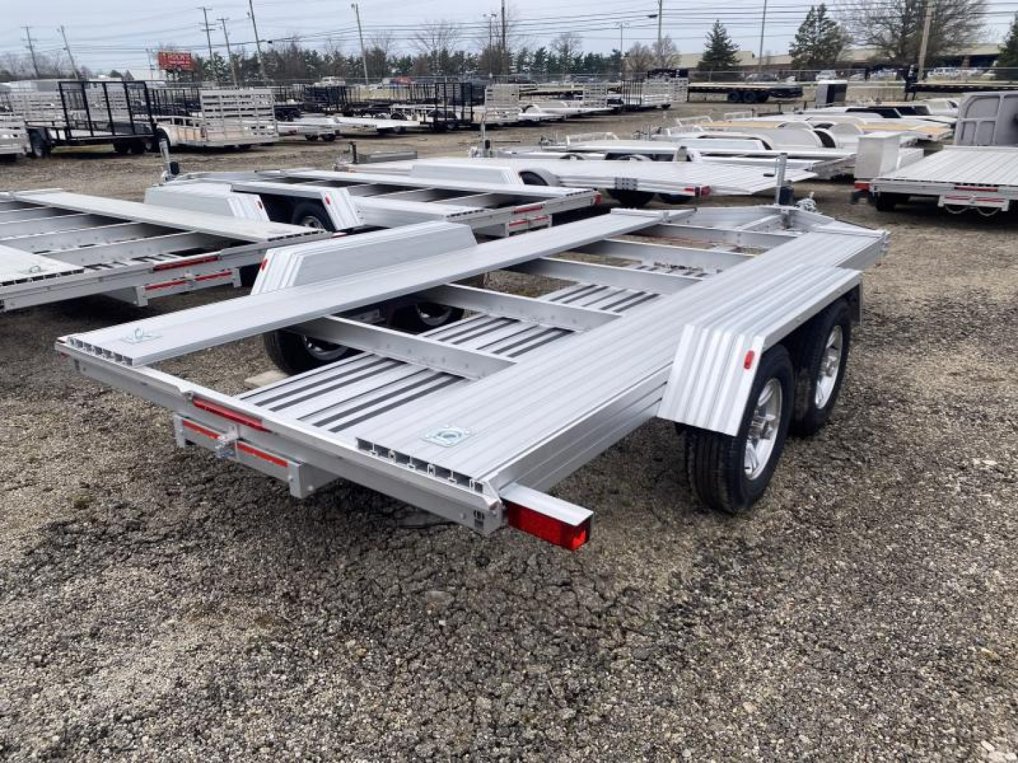 New 2025 Trailex CT-8055EB ALL ALUMINUM OPEN CAR TRAILER 6' 8" X 16 FT