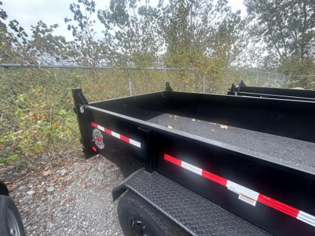 New 2024 Homesteader Trailer 7 X 14 FT DUMP TRAILER SIDE LOAD GATE 14K GVWR SCISSOR LIFT