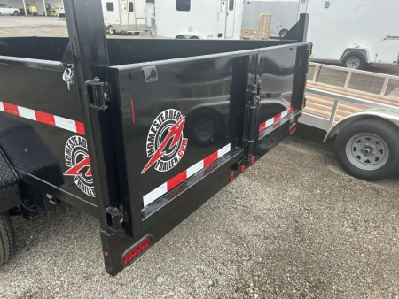 New 2024 Homesteader Trailer 7 X 14 FT DUMP TRAILER SIDE LOAD GATE 14K GVWR SCISSOR LIFT