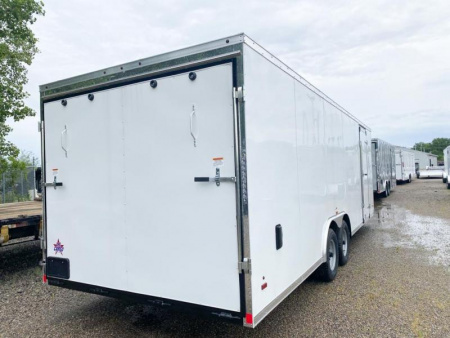 New 2022 US Cargo 24 FT ENCLOSED CAR HAULER SCREWLESS SIDES RAMP DOOR 6 FT 6 IN INTERIOR