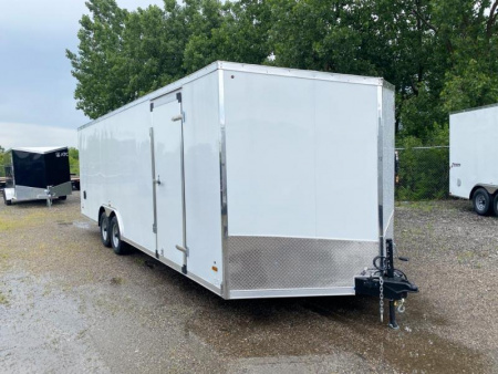 New 2022 US Cargo 24 FT ENCLOSED CAR HAULER SCREWLESS SIDES RAMP DOOR 6 FT 6 IN INTERIOR