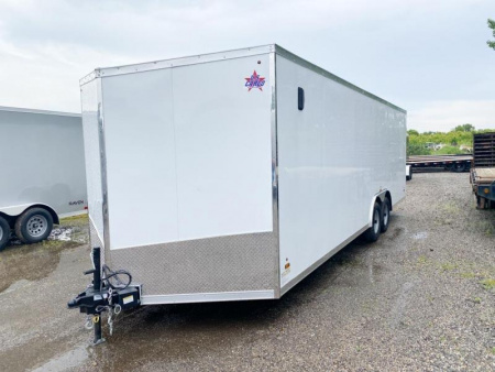 New 2022 US Cargo 24 FT ENCLOSED CAR HAULER SCREWLESS SIDES RAMP DOOR 6 FT 6 IN INTERIOR
