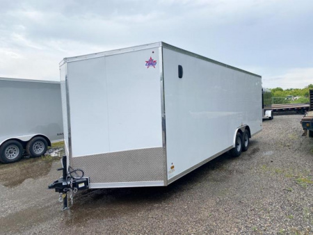 New 2022 US Cargo 24 FT ENCLOSED CAR HAULER SCREWLESS SIDES RAMP DOOR 6 FT 6 IN INTERIOR