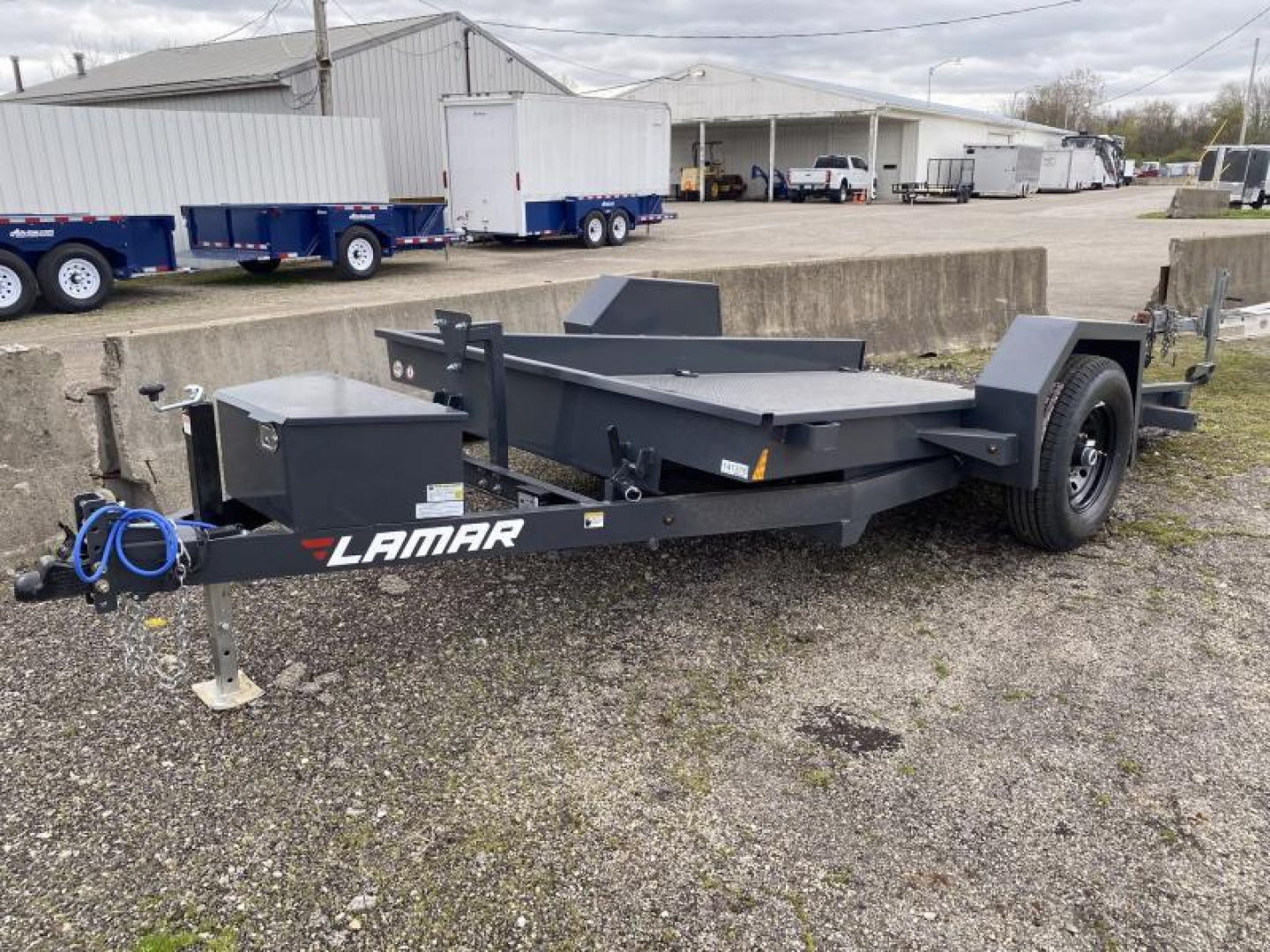 New 2025 Lamar Trailers 6 FT 6 IN X 12 FT TILT TRAILER STEEL DECK 7K GVWR