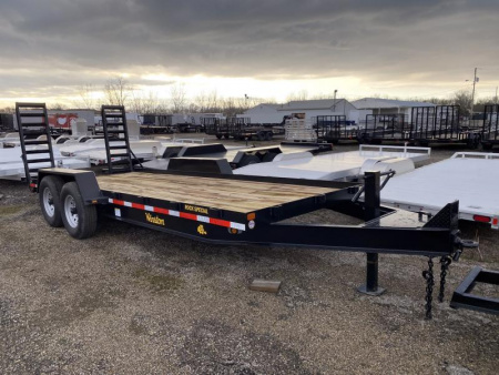 New 2025 Winston 7 TON 7 X 20 FT SKID STEER TRAILER SPRING ASSIST RAMPS