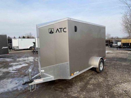 New 2022 ATC RAVEN 6X12 FT ALUMINUM ENCLOSED CARGO WITH RAMP DOOR AND ALUMINUM WHEELS