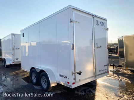 New 2022 ATC RAVEN 7 X 14 FT CARGO TRAILER 7' INTERIOR HEIGHT DOUBLE REAR DOOR