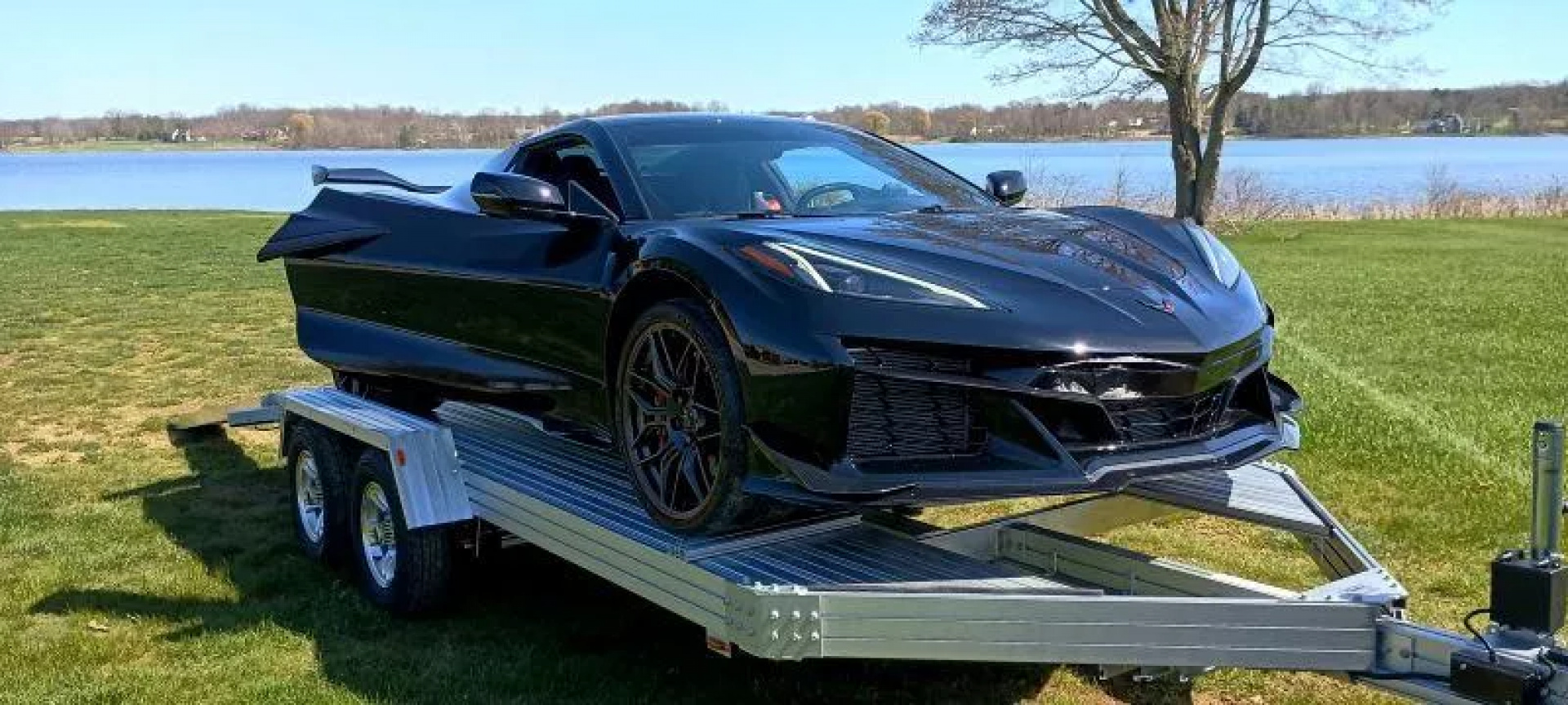 New 2025 Trailex CT-8455EB ALL ALUMINUM OPEN CAR TRAILER 84" X 16 FT