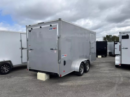 New 2025 Bravo Trailers 7 X 16 FT HERO CARGO TRAILER 7 FT INTERIOR HEIGHT WITH RAMP DOOR *FACTORY CLOSEOUT*