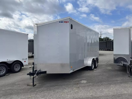 New 2025 Bravo Trailers 7 X 16 FT HERO CARGO TRAILER 7 FT INTERIOR HEIGHT WITH RAMP DOOR *FACTORY CLOSEOUT*
